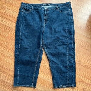 Old Navy High Rise Barrel Jeans Dark Wash